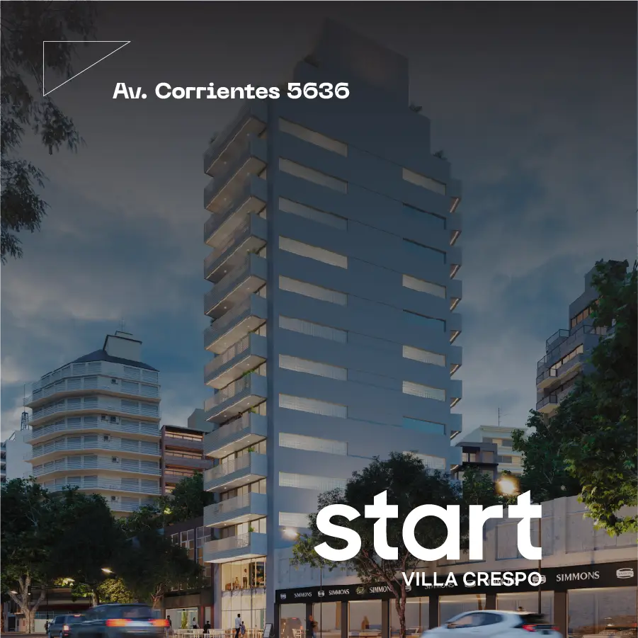 Edificio moderno en Avenida Corrientes 5636, Villa Crespo.